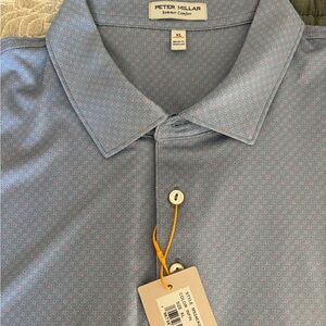 Peter Millar Light Blue Patterned Men's Shirt